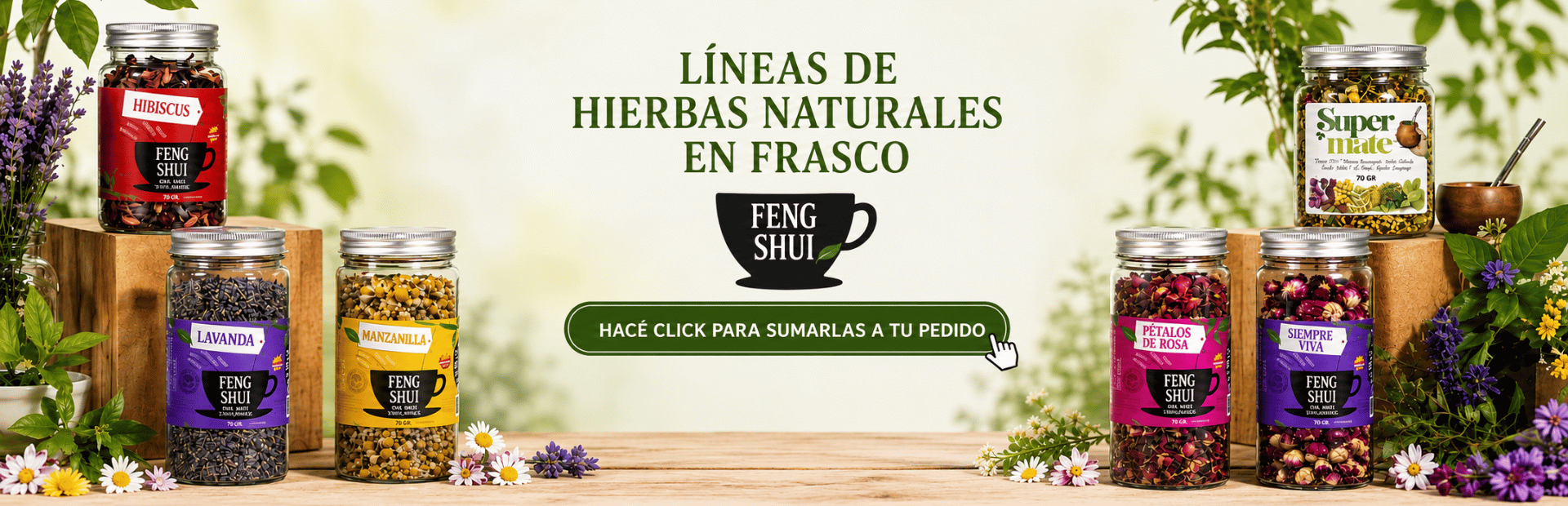 FENG SHUI HIERBAS EN FRASCO